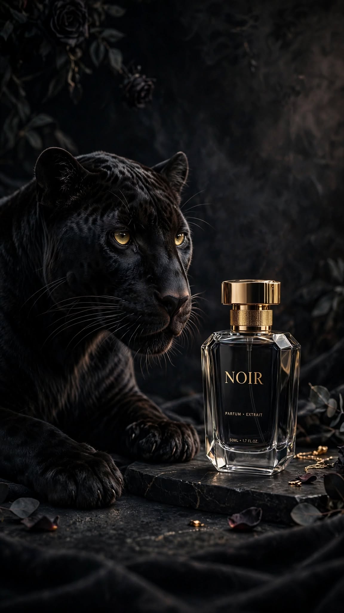 Noir Unisex parfüm visual concept